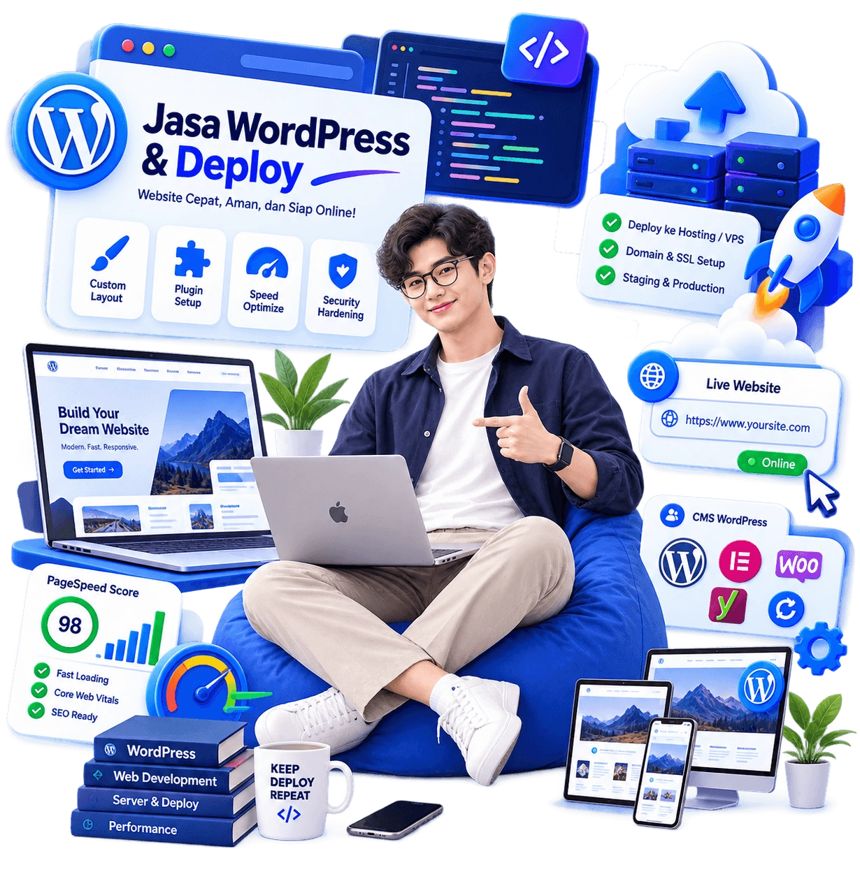 Visual Desain Web WordPress Modern